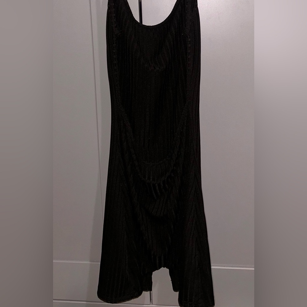 Black Ribbed Bodycon Romper - Picture 4 of 4